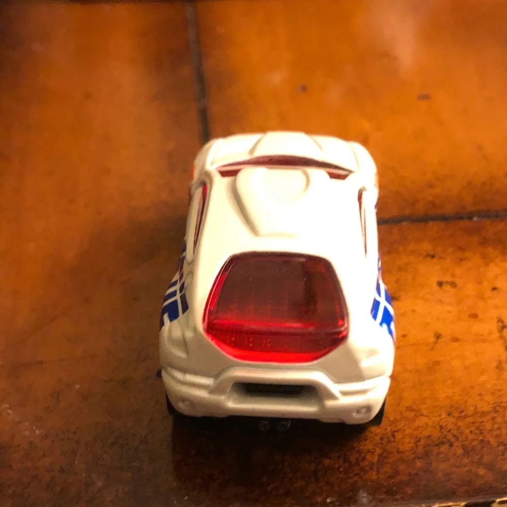 White Kids Toy Car with Red Windows - Brand Unspecified